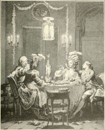 Tischgesellschaft um 1780