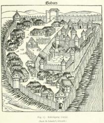 Fig. 17. Befestigung (1493). (Nach H. Schedels Chronik.) 