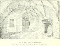 Fig. 8. Burg Eltz, der Fahnensaal. (Nach Franz Bock. Rheinlands Baudenkmäler des Mittelalters.) 