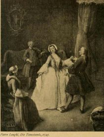 049. Pietro Longhi, Die Tanzstunde, 1745.