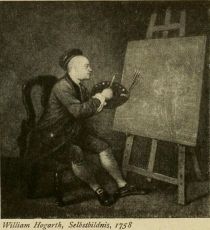 089. William Hogarth, Selbstbildnis, 1738