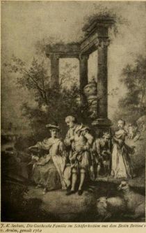 103. J. K. Seekatz, Die Goethesche Familie im Schäferkostüm aus dem Besitz Bettinas v. Arnim, gemalt 1762