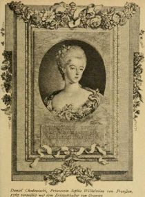 108. Daniel Chodowiecki, Prinzessin Sophie Wilhelmine von Preußen, 1767 vermählt mit dem Erbstatthalter von Oranien