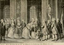 171. Defosses, Marie Antoinette teilt der Mme de Bellgarde die Freilassung ihres Mannes mit, 1777