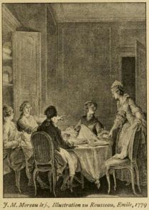 185. J. M. Moreau le j., Illustration zu Rousseau, Emile, 1779