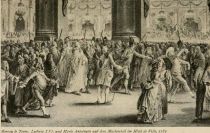 200. Moreau le Jeune, Ludwig XVI und Marie Antoinette auf dem Maskenball im Hôtel de Ville, 1782