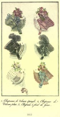 Damenmode Paris 1815 Hüte