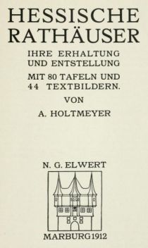 000. Hessische Rathäuser. Titelblatt