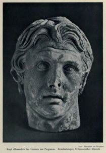 Alexander des Großen, Kopf, aus Pergamon, Konstantinopel, Ottomanisches Museum
