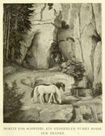 004 Ein Einsiedler führt Rosse zur Tränke. Moritz von Schwind (1804-1871)