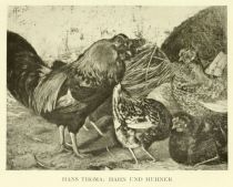029 Hahn und Hühner. Hans Thoma (1839-1924)