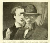 036 Doppelbildnis von Lenbach und Marées. Anselm Feuerbach (1829-1880)