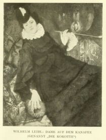 053 Dame auf dem Kanapee (genannt -Die Kokotte-). Wilhelm Leibl (1844-1900)