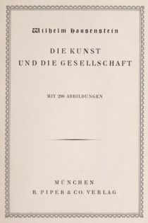 000. Die Kunst und die Gesellschaft. Titelblatt