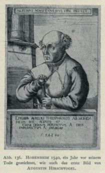 136. HOHENHEIM 1540, ein Jahr vor seinem Tode gezeichnet, wie auch das erste Bild von AUGUSTIN HIRSCHVOGEL