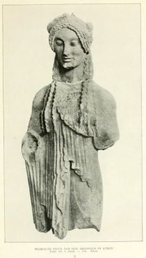 003. Weibliche Fifur von der Akropolis in Athea, Ende des 6. Jahrhunderts v. Chr. Athen