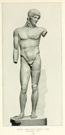 033. Apollo. Mitte des 5. Jahrhundert v. Chr. Marmorkopie, Rom