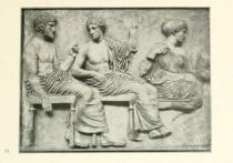 037. Vom Ostfries des Parthenontempels in Athen. Pentilischer Marmor. Poseidon. Apollo und Artemis, London