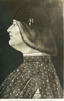 027. Lodovico II. Moro, Herzog von Mailand. Gemälde von Boltraffio. Mailand, Sammlung Trivulzio.