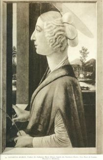034. Catarina Sforza, Tochter des Galeazzo Maria Sforza, Gattin des Girolamo Riario. Von Piero di Cosimo. Museum in Altenburg