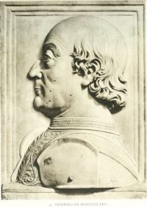 042. Federigo da Montefeltro. Marmorrelief von Gian Cristoforo Romano. Florenz, Nationalmuseum