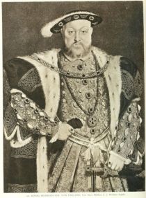 136. König Heinrich VIII. von England. Von Hans Holbein d. J. Windsor Castle.