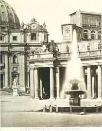 148. Vor der Peterskirche. Rom. (Fontana della Piazza di San Pietro.)