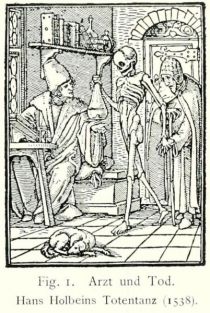 001 Arzt und Tod. Hans Holbein Totentanz (1538)