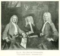 058 Drei Chefs der Chirurgengilde. Von Cornelis Troost. Amsterdam 1731