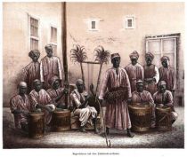 Negersklaven mit dem Tumburah-orchester