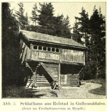 005. Schlafhaus aus Rolstad in Gulbranddalen. (Jetzt im Freilichtmuseum in Bygdö.)