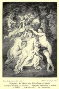 049. Rubens, Nymphen, die Göttin des Überflusses krönend, Um 1610-1612
