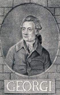 Goergi, Johann Gottlieb (1729 Kreis Greifenberg, Pommern-1802 St. Petersburg) deutscher Geograph, Chemiker und Botaniker