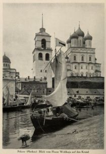 Russland 028. Pskow (Pleskau), Blick vom Flusse Welikaja auf dem Kreml