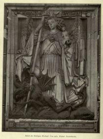 000. Relief des Heiligen Michael, Um 1467, Erfuhrt, Severinkirche