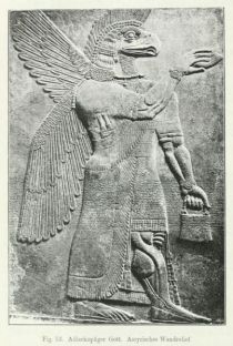 053. Adlerköpfiger Gott. Assyrisches Wandrelief