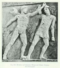 123. Herakles und Amazone. Metope aus Selinus. Palermo