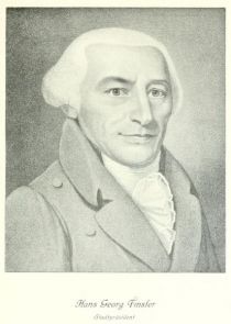 012. Finsler, Hans Georg (1748-1821) Schweizer Kaufmann, Seidenfabrikant, Politiker. Stadtpräsident der Stadt Zürich