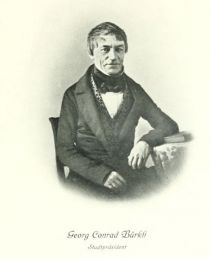 013. Bürkli, Georg Conrad (1787-1873) Schweizer Kaufmann, Seidenhändler, Politiker und Stadtpäsident der Stadt Zürich