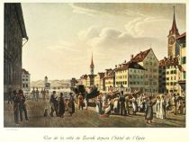 014. Zürich, auf der Rathausbrücke, vor dem Hotel zum Schwert