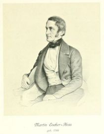 034. Escher-Hess, Martin (1788-1870) Schweizer Kaufmann, Gründer und Direktor der ersten schweizerischen Eisenbahn Zürich-Baden