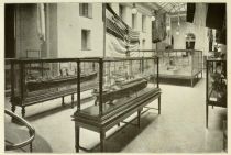 Lichthof des Museum: vorne der Personendampfer „Moltke“ und der Schnelldampfer „Kronprinz Wilhelm“, hinten Linienschiffsdivision