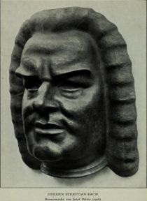 Johann Sebastian Bach. Bronzemaske von Josef Weisz (1928)