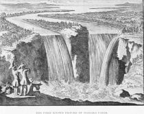 Eines der ersten Bilder von den Niagarafällen