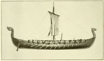 Fig. 5. Schiff von Gokstad. (Modell im Museum für Meereskunde.)