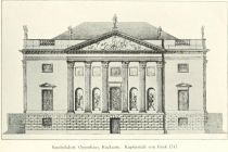 Knobelsdorf, Opernhaus, Rückseite. Kupferstich von Fünk 1743.