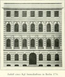 Aufriss eines Kgl. Immediatbaus in Berlin 1776.