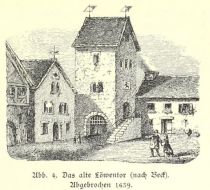 Braunschweig 004 Das alte Löwentor (nach Beck). Abgebrochen 1639