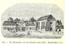 Braunschweig 005 Der Tempelhof mit der Kapelle (nach Beck). Abgebrochen 1755