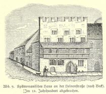 Braunschweig 009 Spätromanisches Haus an der Heinestraße (nach Beck). Im 18. Jahrhundert abgebrochen